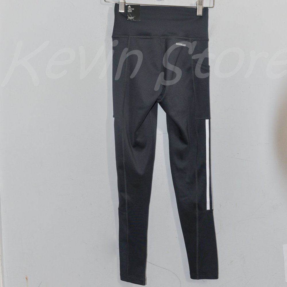 Adidas Women Ladies' 3-Stripe Tight with Mesh in Gray - Picture 7 of 10